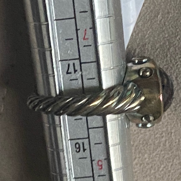 David Yurman Sterling Smokey Quartz Citrine 11m Ring size 6 comes with p… - Picture 9 of 9